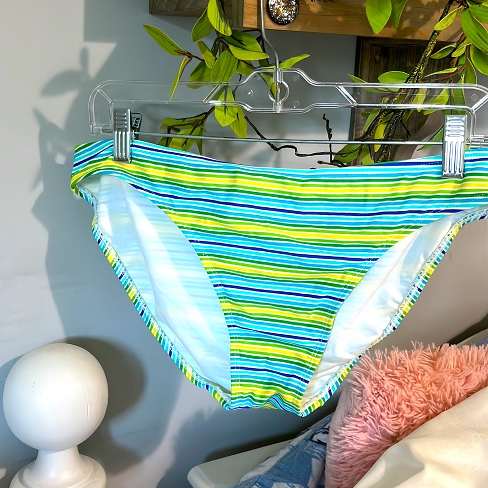 Old Navy Swimsuit Bikini Bottoms Striped New Womens Large